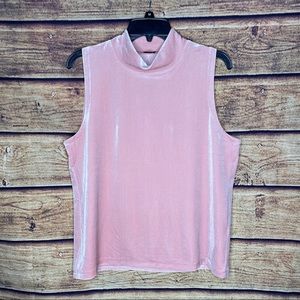 J. Crew Tops - NWT J. Crew dusty rose pink velvet turtleneck tank J. Crew Tops - NWT J. Crew dusty rose pink velvet turtleneck tank